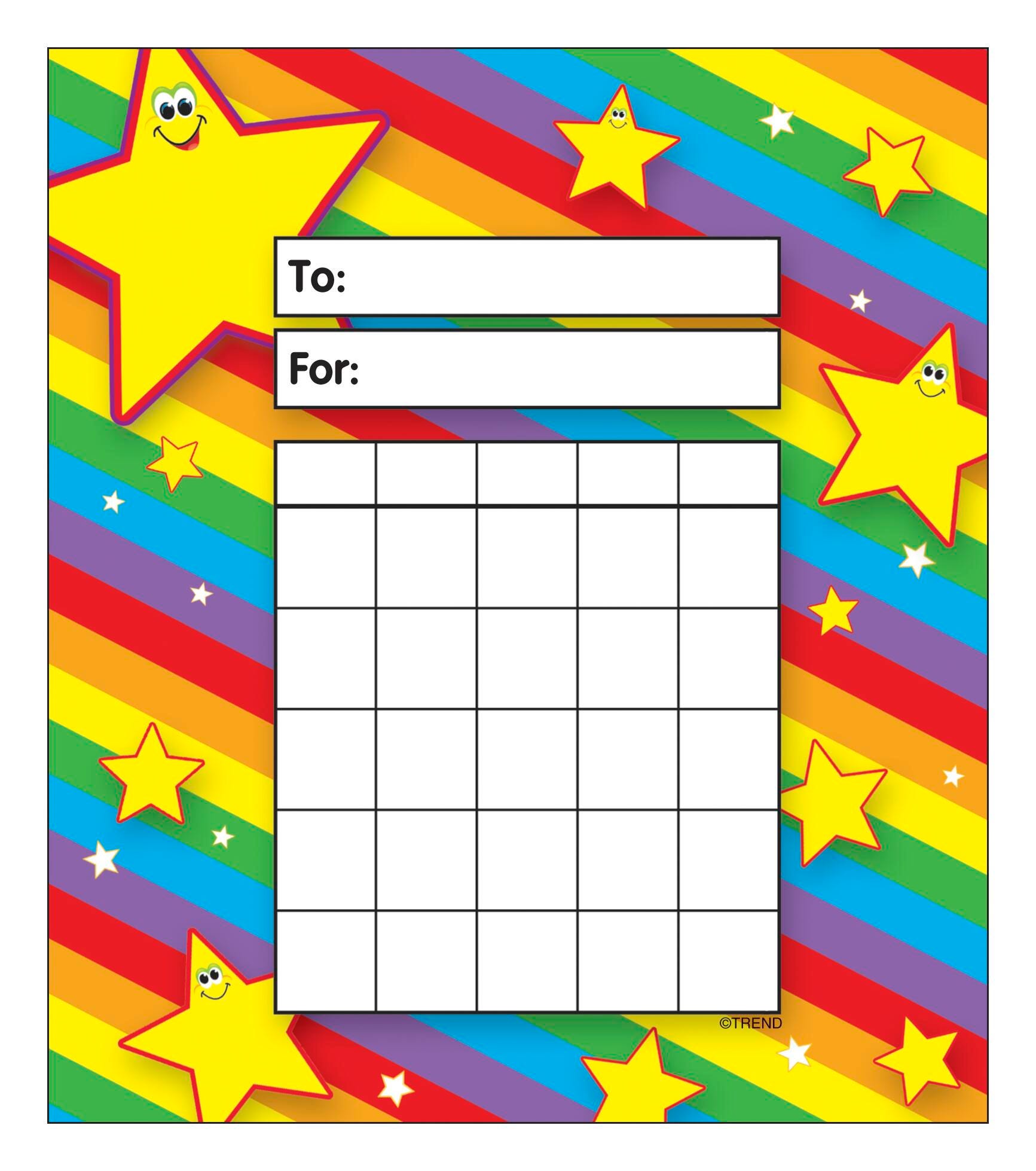 Trend Enterprises Incentive Pad, Stars, 36 sheets 1570437